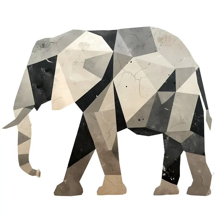 Geometric Elephant Silhouette