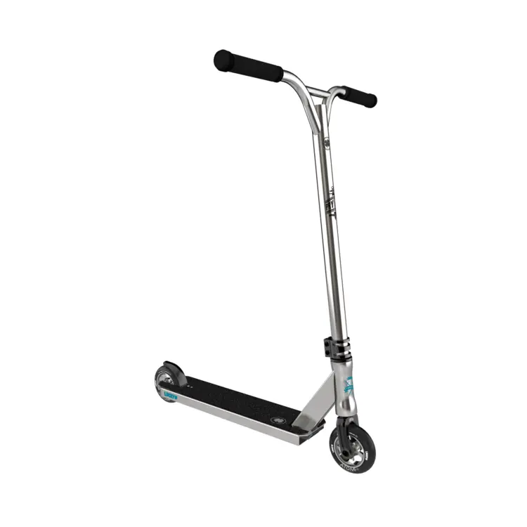 Silver Scooter with Black Handlebar