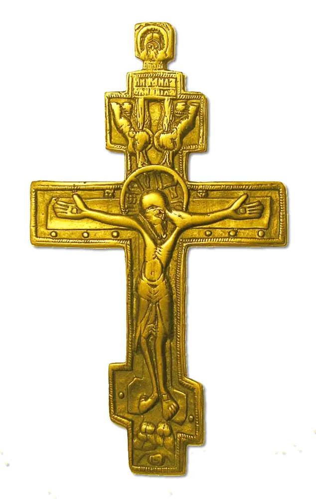 Golden Crucifix with Jesus