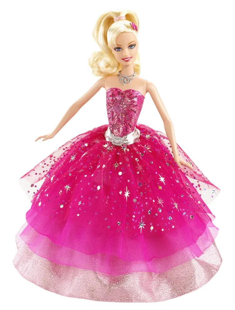 Barbie Doll in Pink Glitter Dress