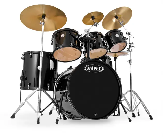 Black Drum Set with Cymbals