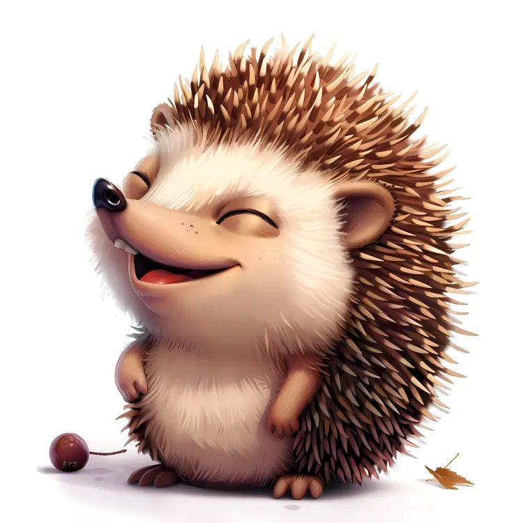 Happy Cartoon Hedgehog