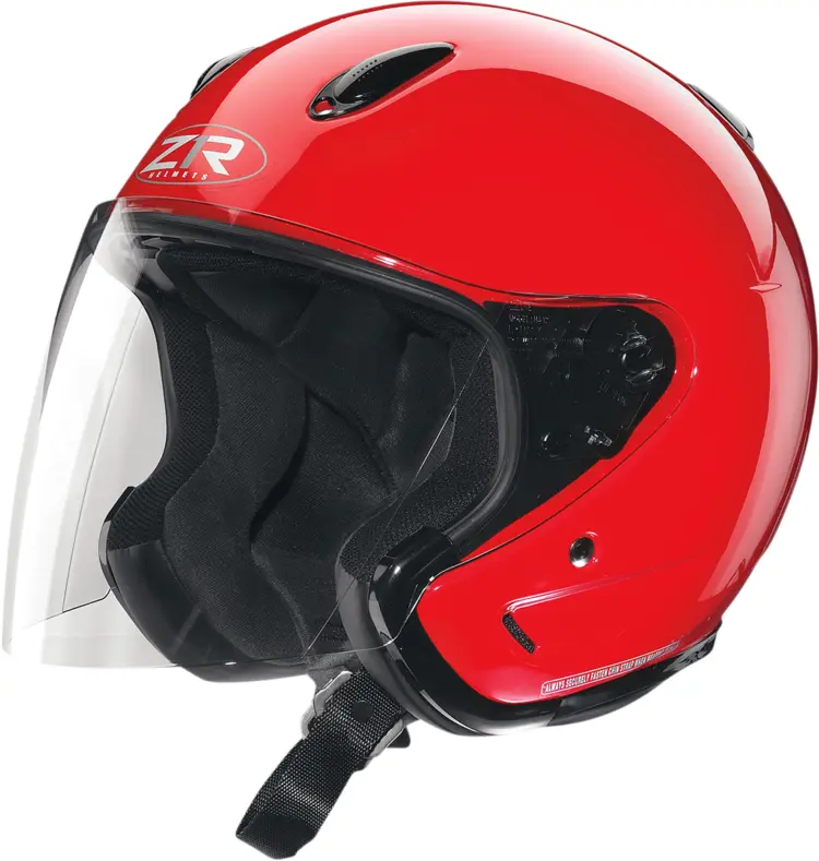 Shiny Red Motorcycle Helmet