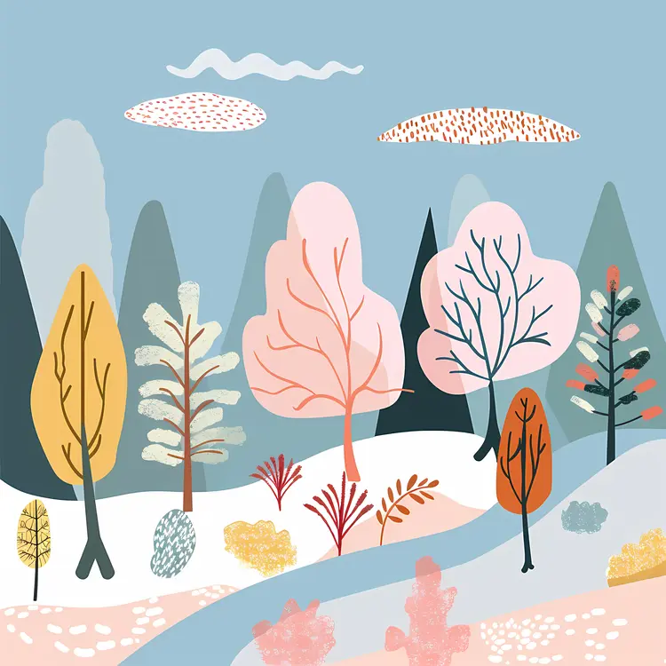 Winter Forest Illustration