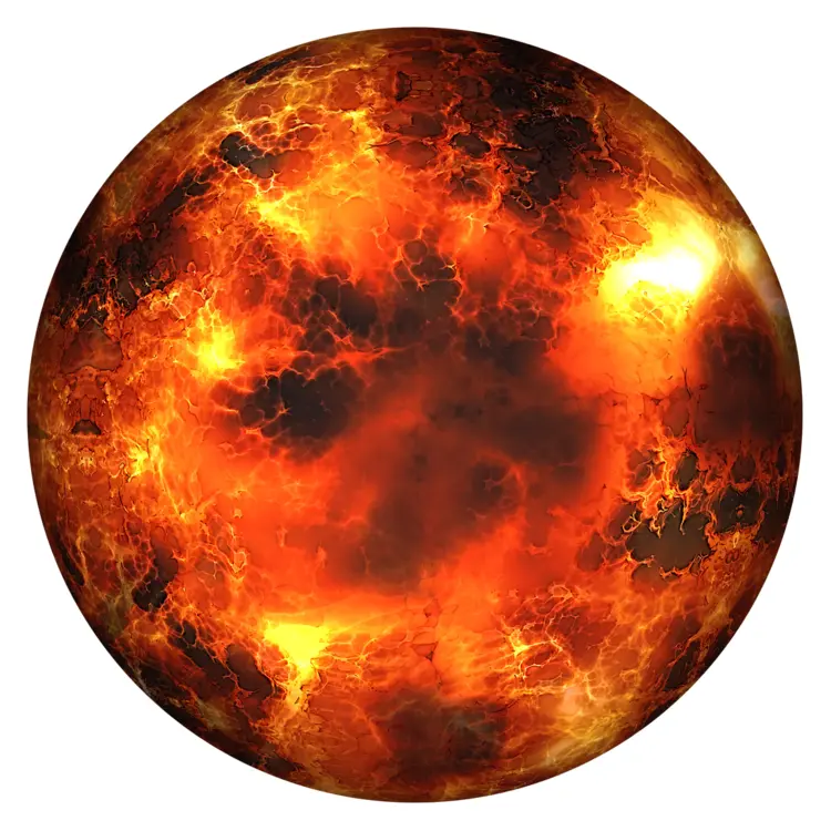 Fiery Burning Planet