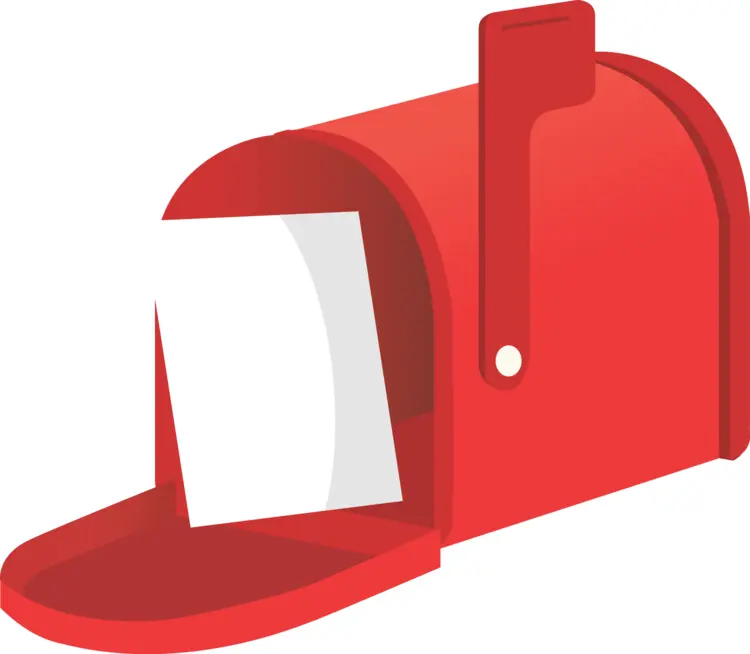 Red Mailbox with Letter