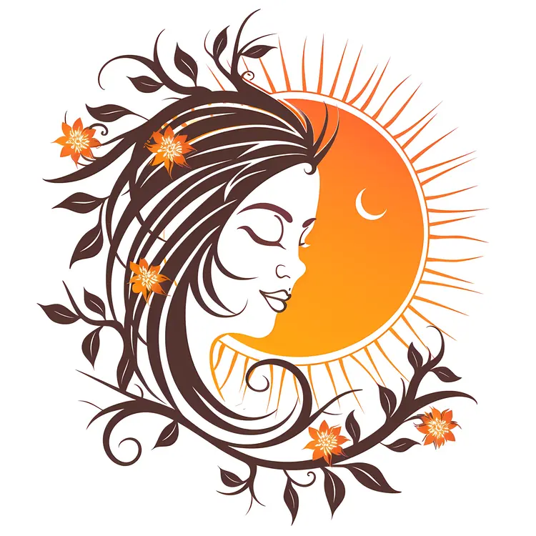 Decorative Sun and Moon Design