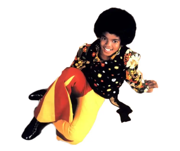 Young Boy in Colorful Retro Outfit