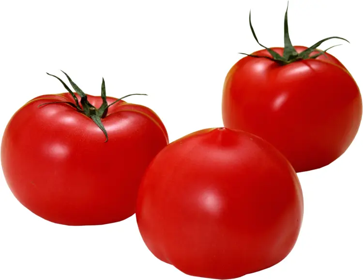 Three Fresh Red Tomatoes