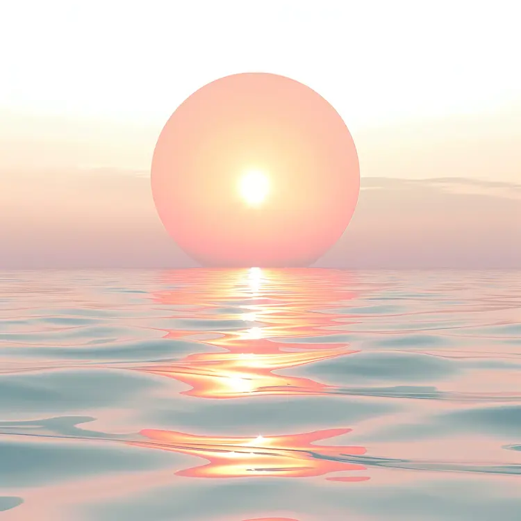 Beautiful Sunrise Over Water