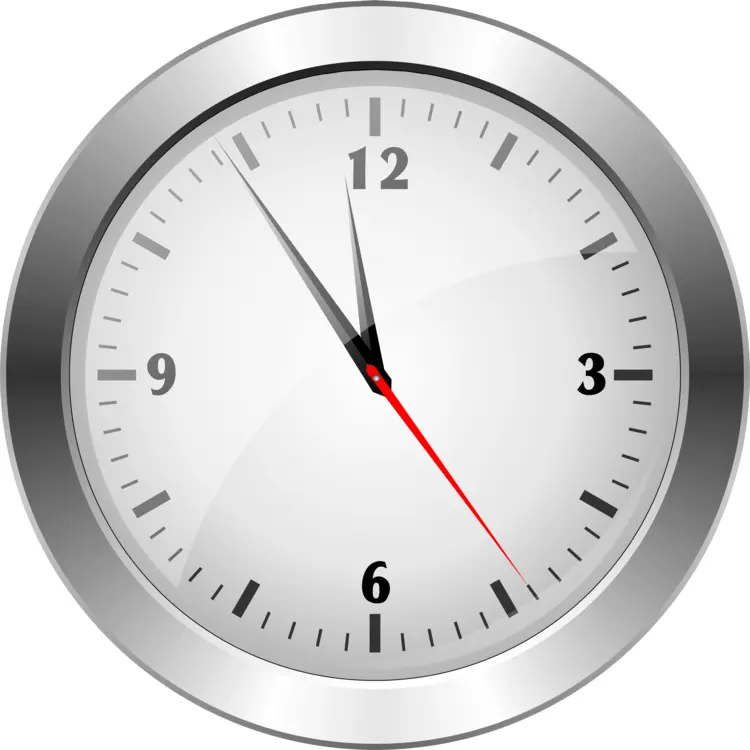 Modern Silver Wall Clock