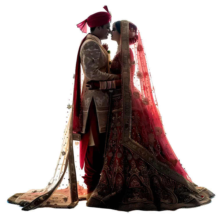 Silhouette of Wedding Couple