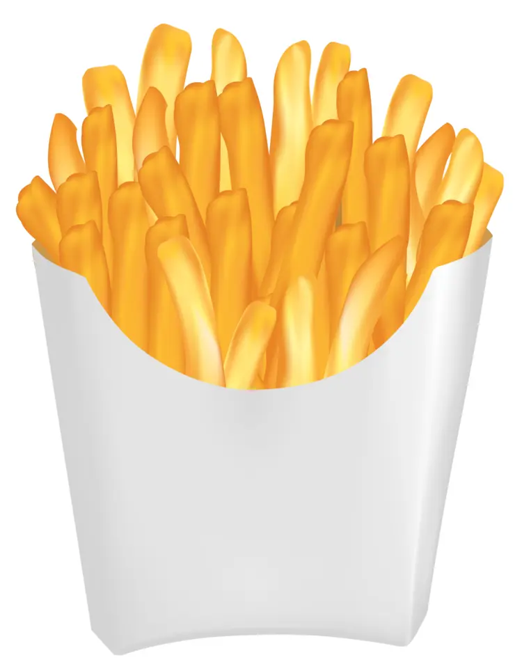 French Fries in a White Box