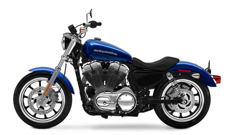 Blue Motorcycle with Chrome Accents
