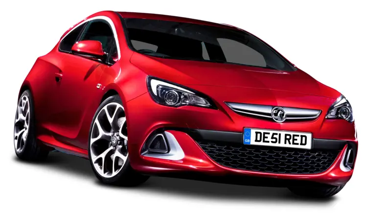 Red Hatchback Vauxhall Astra