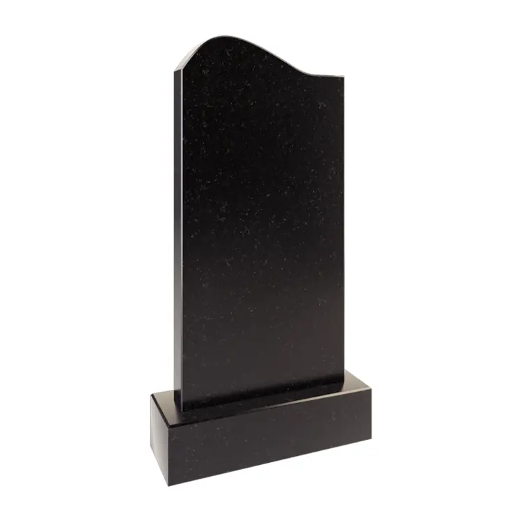 Plain Black Tombstone