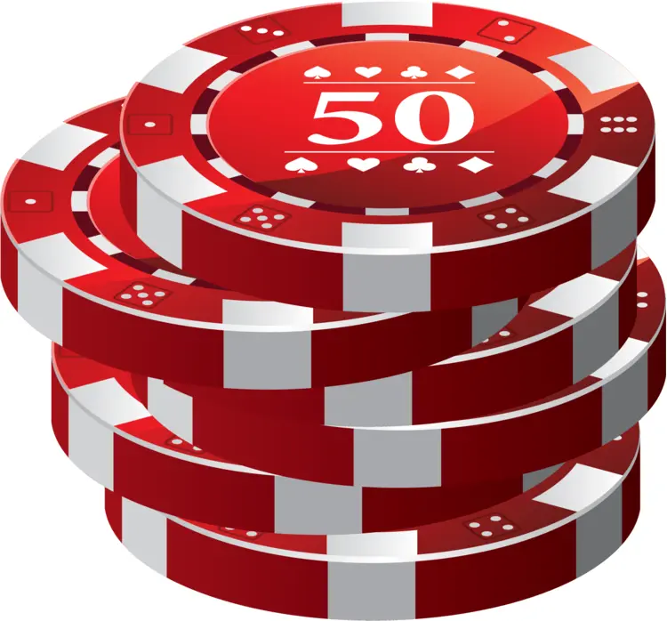 Stack of Red Poker Chips
