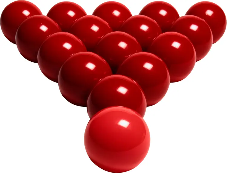 Red Billiard Balls Set for Pool Game