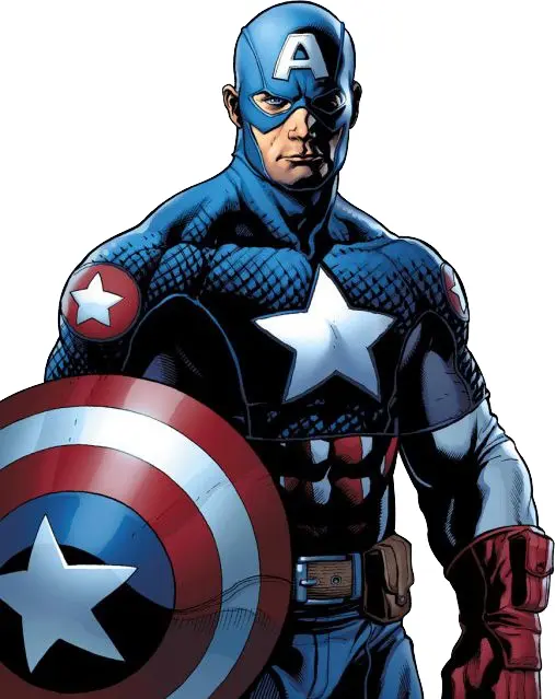 Captain America Standing with Shield