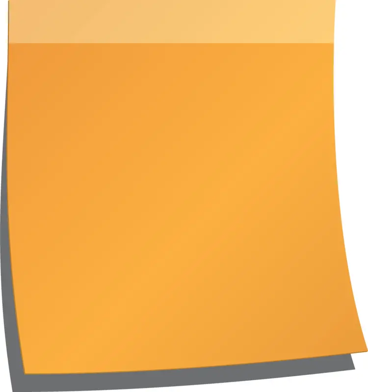 Orange Sticky Note for Quick Reminders