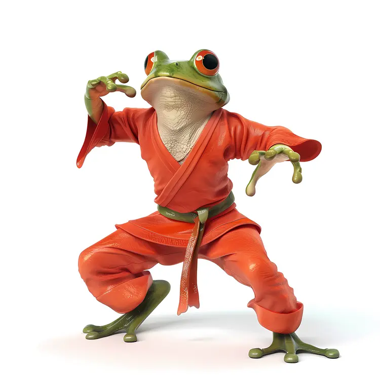 Frog Martial Artist in Red Robe