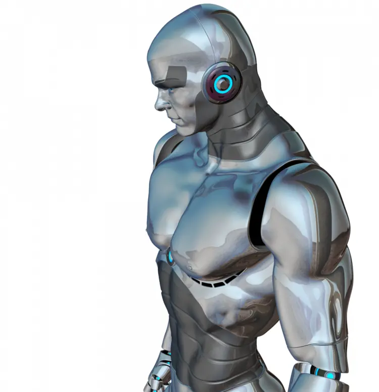 Futuristic Silver Robot