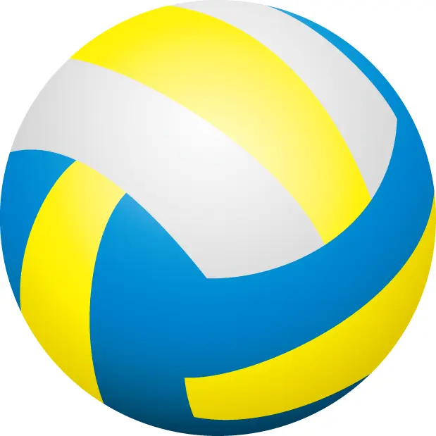 Colorful Volleyball Illustration