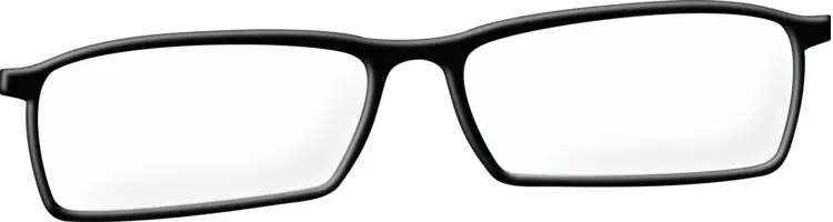 Sleek Black Rectangular Glasses