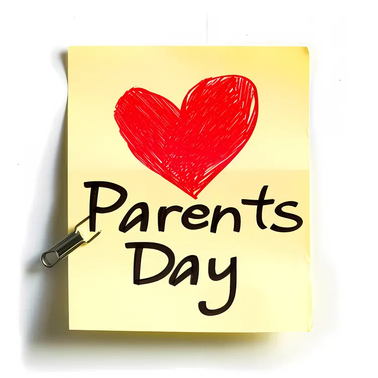 Parents Day Note with Heart
