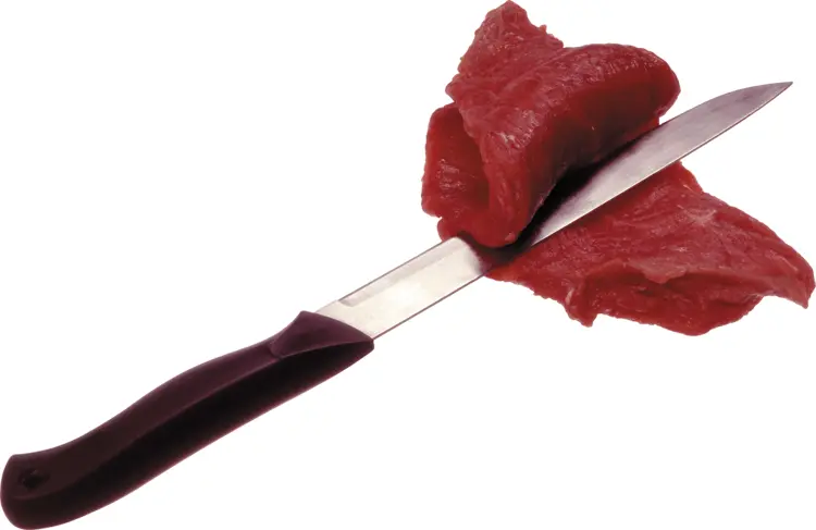Red Meat with Knife