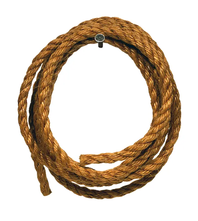 Brown Coiled Rope for Utility