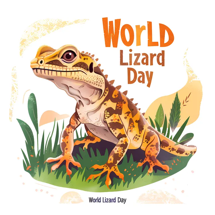 Colorful Lizard Illustration for World Lizard Day