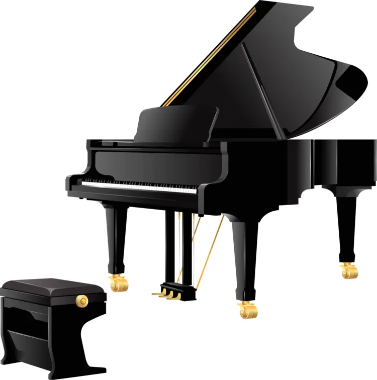 Elegant Black Grand Piano for Concerts