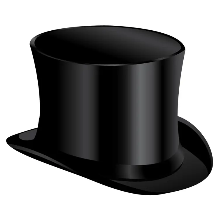 Black Top Hat for Formal Events