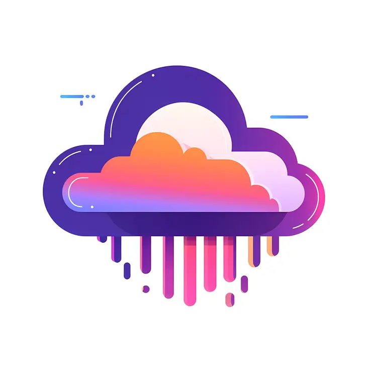 Colorful Gradient Cloud Illustration