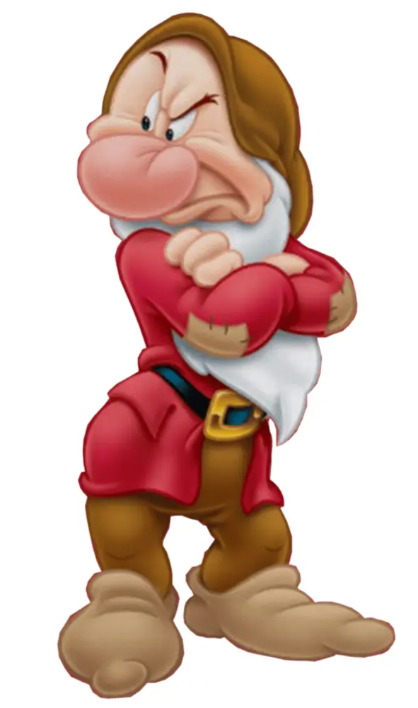 Grumpy Dwarf Cartoon Character