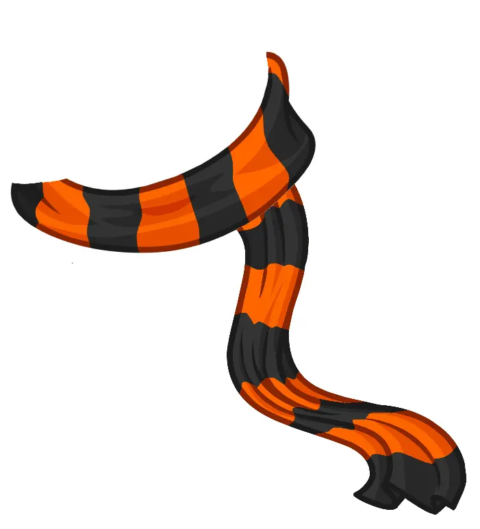 Orange and Black Striped Scarf