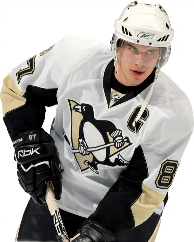Hockey Player in White Jersey