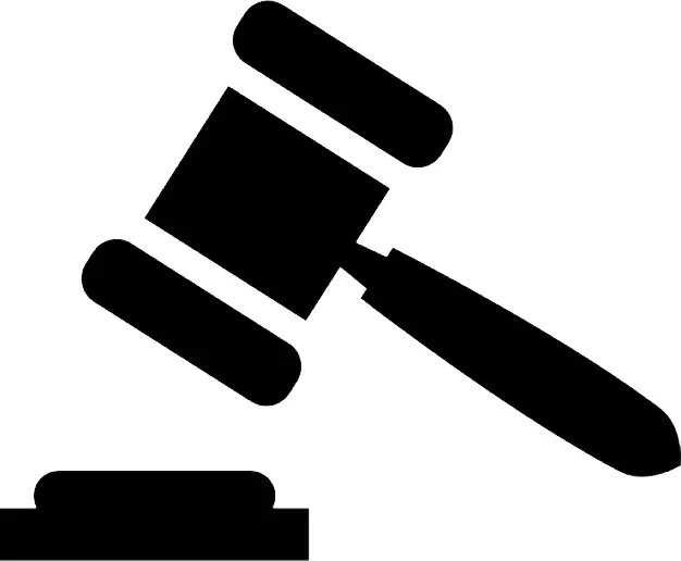 Black Silhouette Gavel