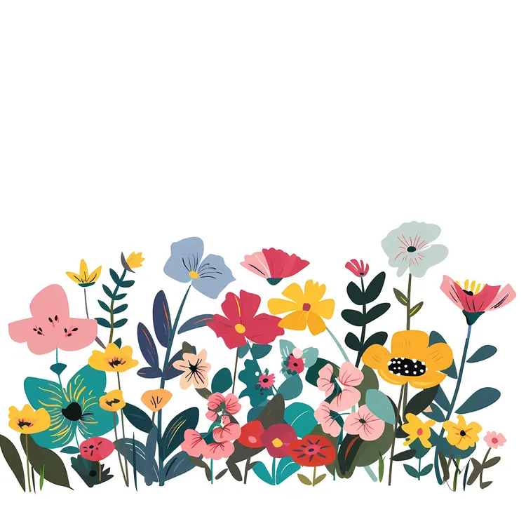 Colorful Flowers in a Garden