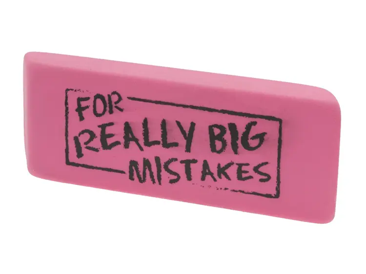 Pink Eraser for Big Mistakes