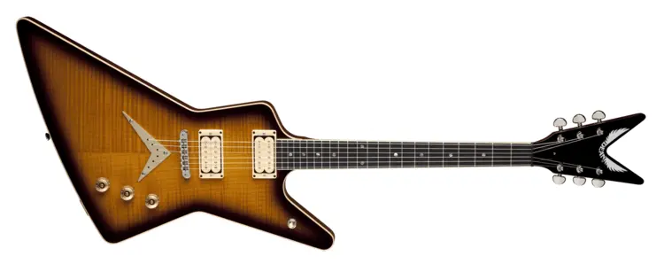 Brown Electric Guitar with Unique Shape