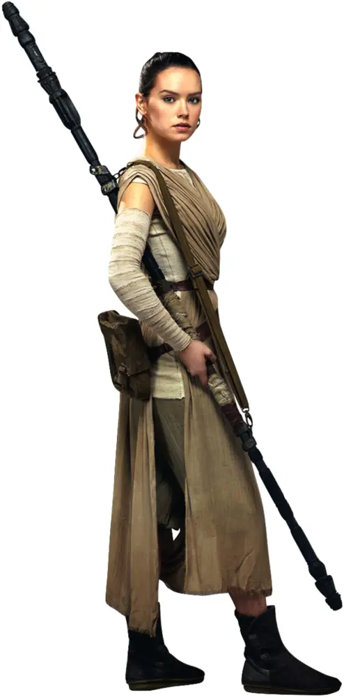 Woman with Staff in Adventure Costume