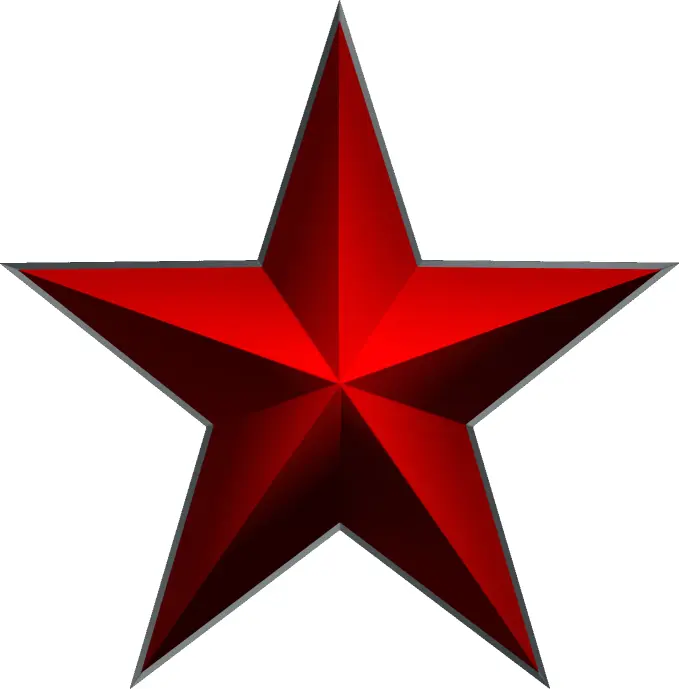 Dark Shiny Red Star Symbol