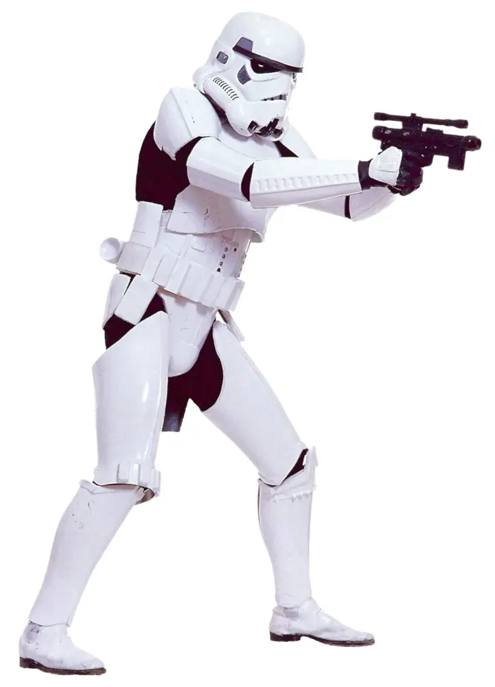 White Stormtrooper Aiming Blaster