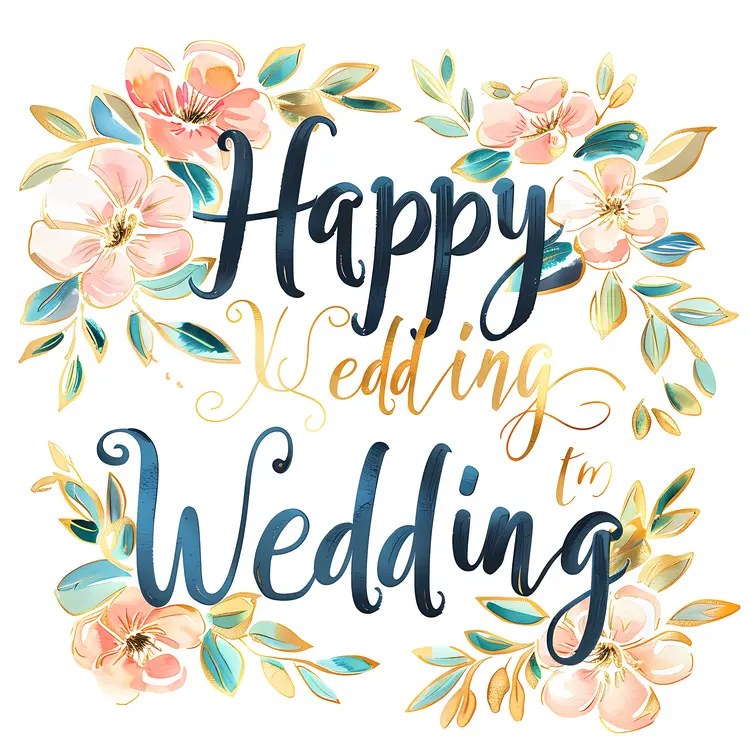 Floral Wedding Greeting Card
