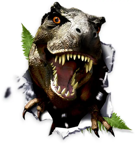 Dinosaur Breaking Through Wall