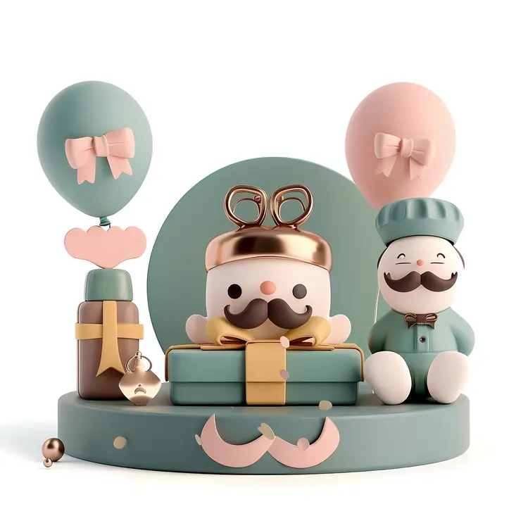 Cartoon Gift Set with Balloons