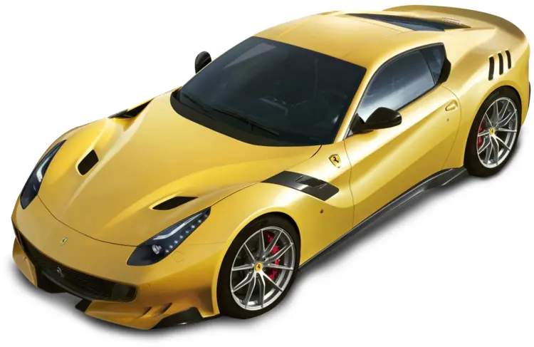 Yellow Ferrari Luxury Sports Car