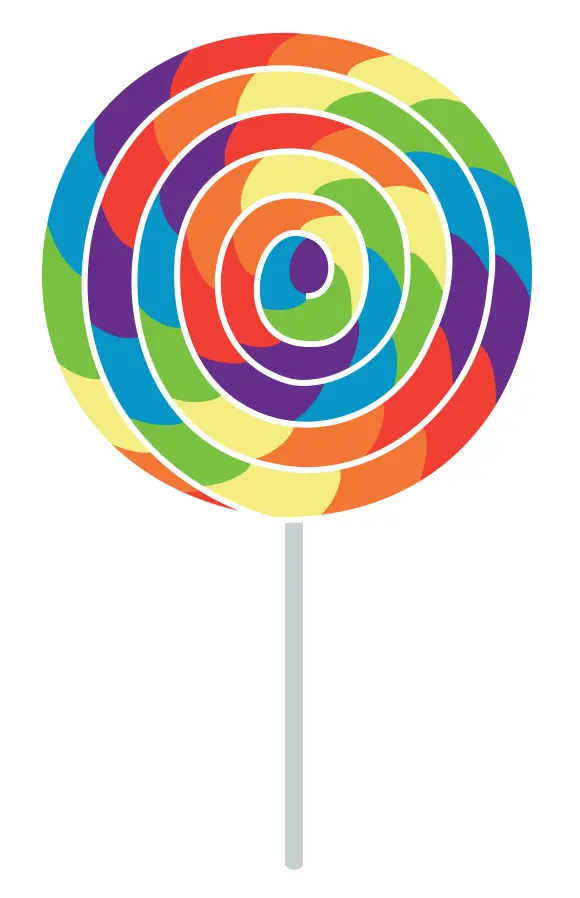 Rainbow Swirl Lollipop
